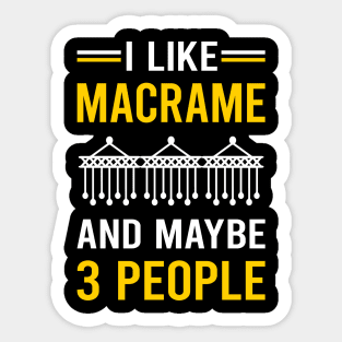 3 People Macrame Sticker